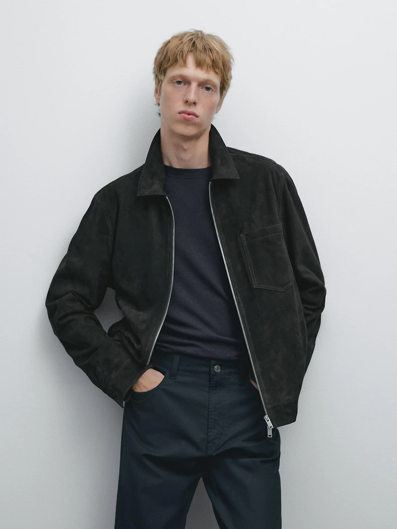 Faux jean tapered fit léger
