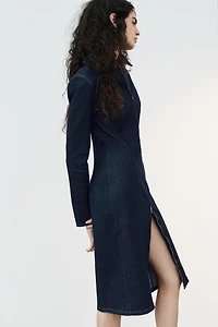 TRF DENIM ZIPPER DRESS