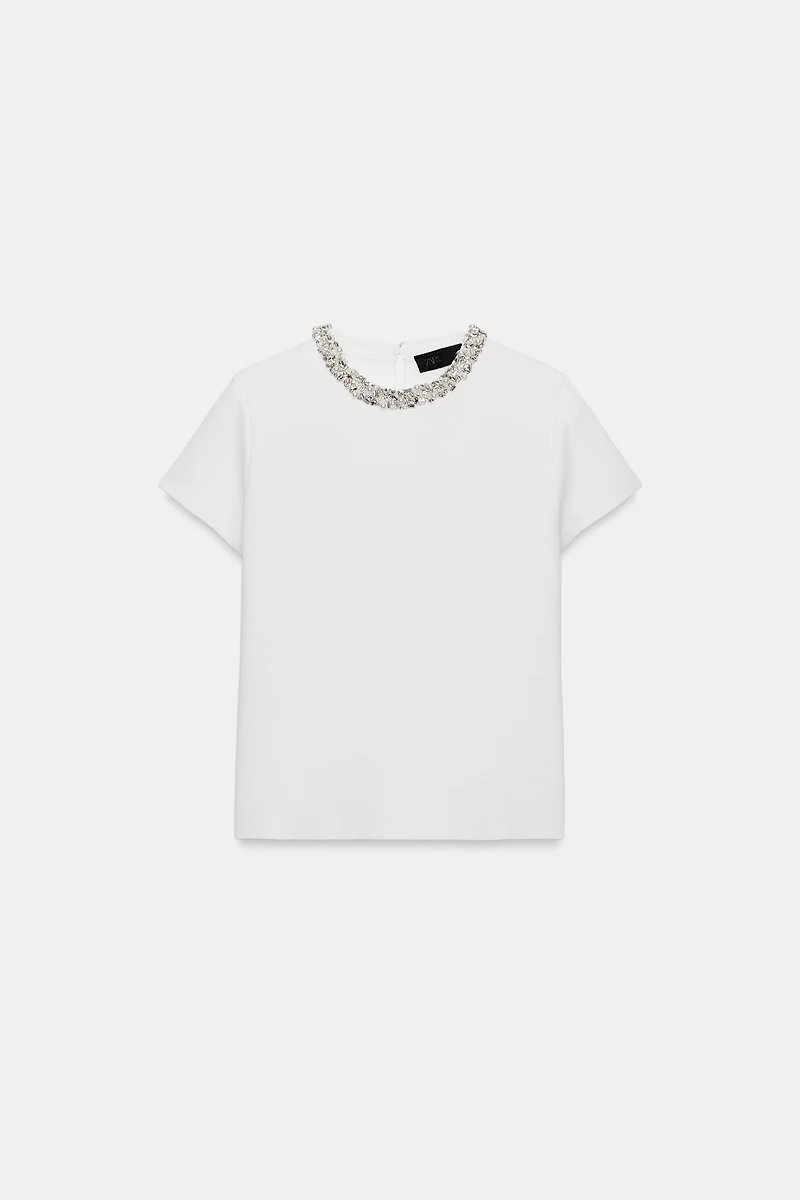 JEWEL BEAD KNIT TOP