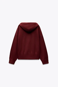 HOODED KNIT SWEATSHIRT