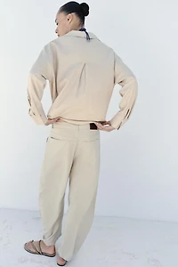 PANTALON BALLON AVEC LIN