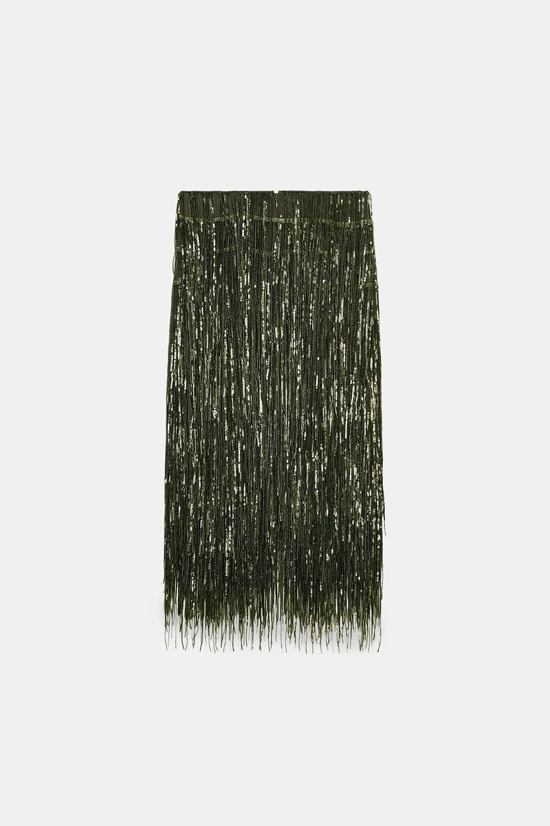 ZW COLLECTION LIMITED EDITION FRINGED SEQUIN SKIRT