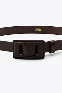 CEINTURE EN CUIR À BOUCLE DOUBLÉE