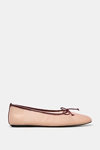 MESH BOW BALLET FLATS