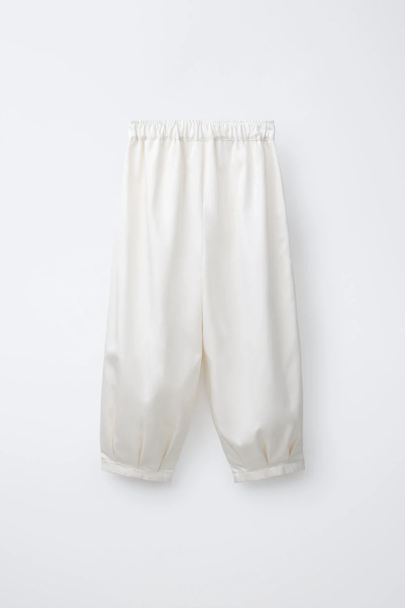 PLEATED BARREL PANTS