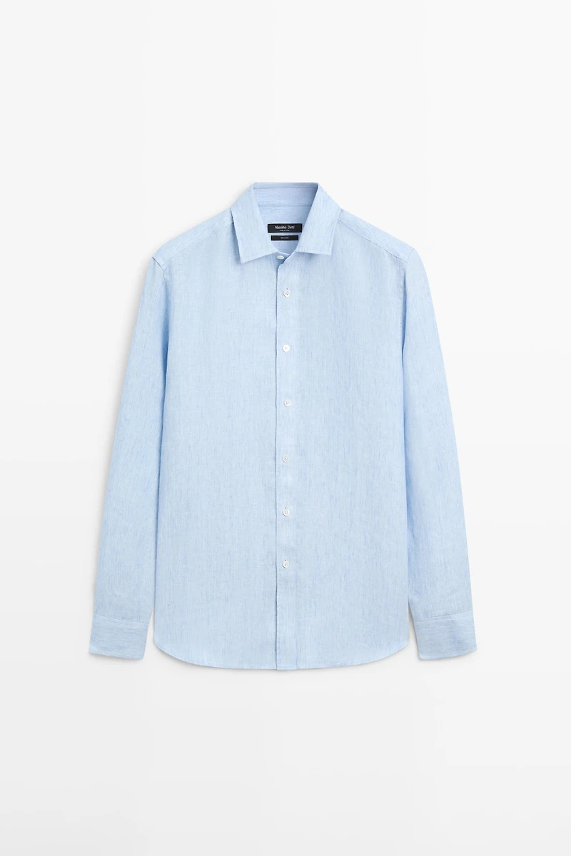 100% linen regular fit shirt