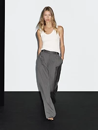 Pantalon à rayures tennis 100 % laine