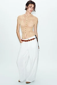 POINTELLE KNIT TOP