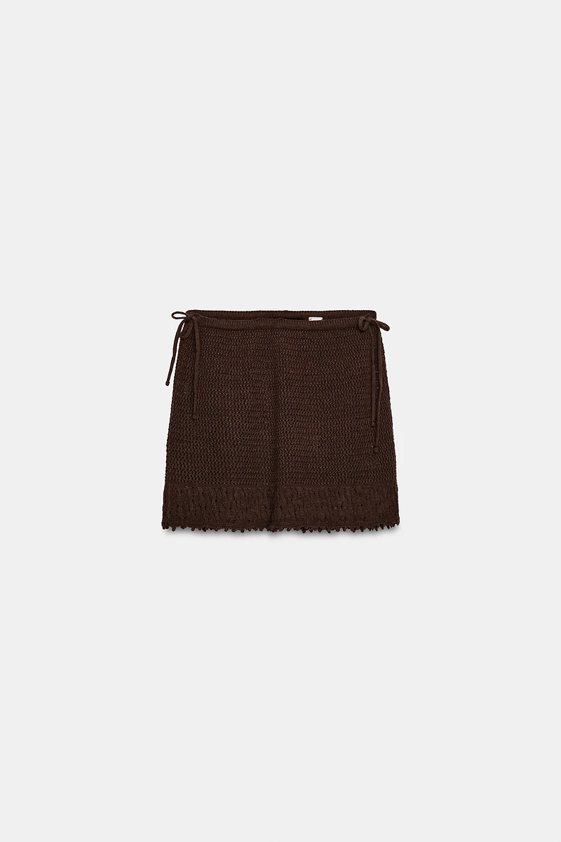 KNIT MINI SKIRT