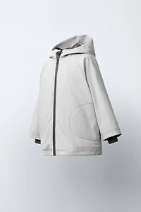 WATER RESISTANT RUBBERIZED FLEECE LINED RAINCOAT