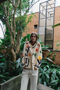 100% COTTON EMBROIDERED FLORAL JACKET