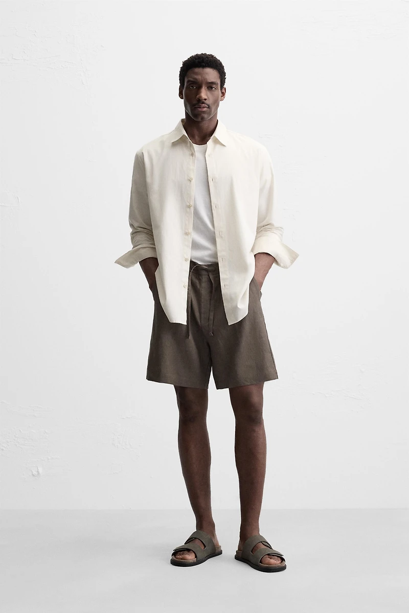 100% LINEN SHORTS