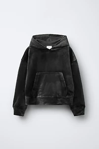 HOODIE AND WIDE LEG VELOUR PANTS SET