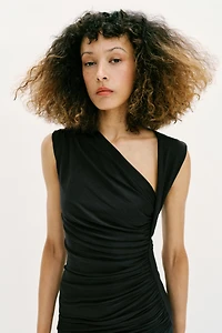 DRAPED MIDI DRESS