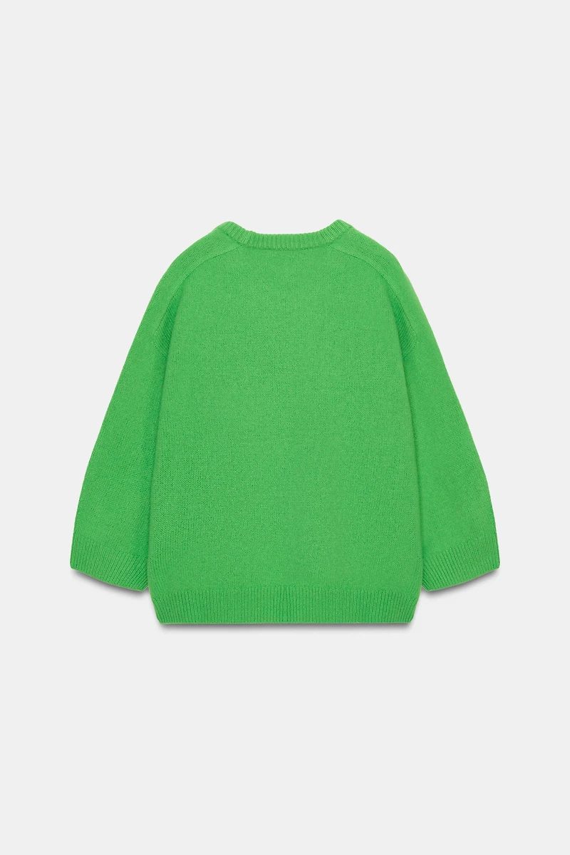 100% WOOL HAMMER SLEEVE JUMPER