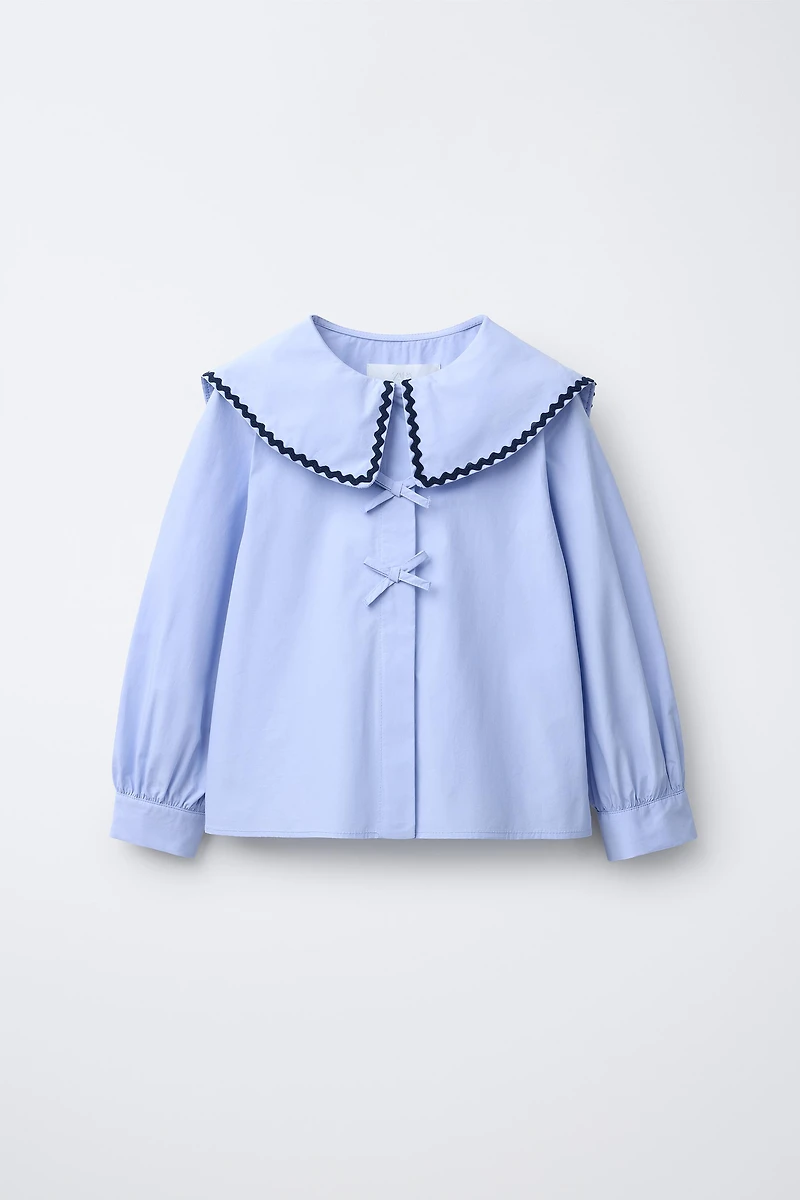 WAVY TRIM COLLAR SHIRT