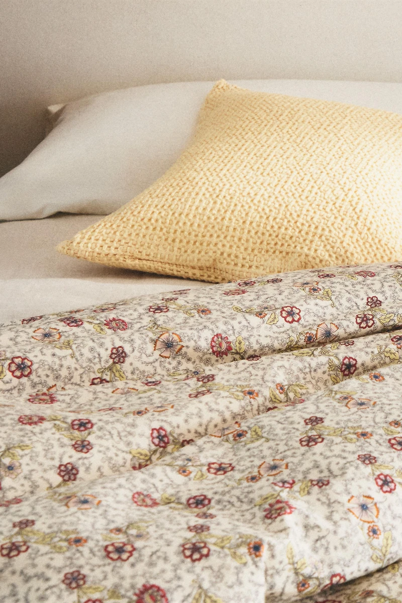 KIDS FLORAL COTTON DUVET COVER