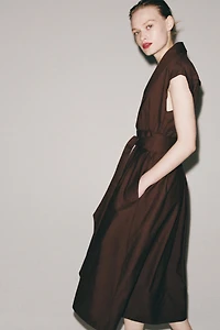 ZW COLLECTION PLEATED POPLIN DRESS