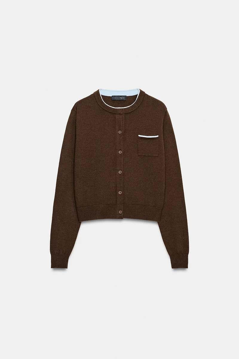 COMBINED KNIT CARDIGAN