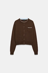 COMBINED KNIT CARDIGAN