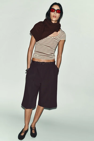 STRIPED SHORT SLEEVE T-SHIRT
