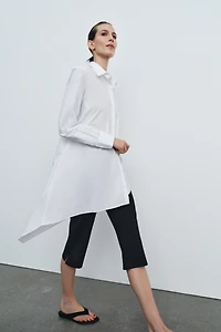 ZW COLLECTION ASYMMETRIC POPLIN SHIRT