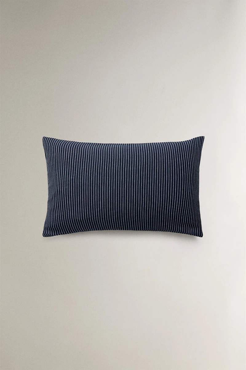HOUSSE DE COUSSIN RAYURES FINES
