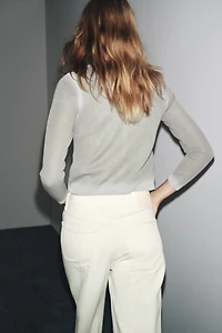 GILET EN MAILLE EFFET DÉGRADÉ