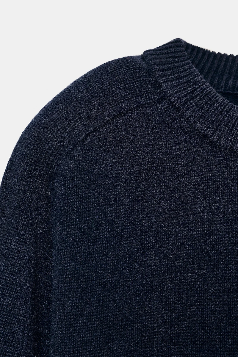 PULL 100% LAINE ÉPAULETTES