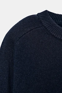 PULL 100% LAINE ÉPAULETTES
