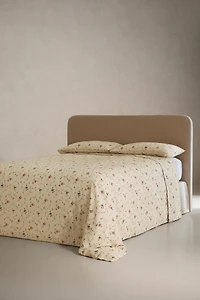 DRAP DE DESSUS COTON LIN FLEURS | KATHARINE POLE