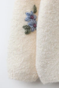 BOUCLÉ FLORAL CARDIGAN