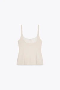 ZIPPER PEPLUM TOP