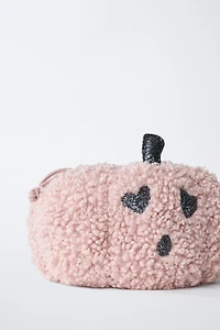 FLEECE PUMPKIN CROSSBODY BAG
