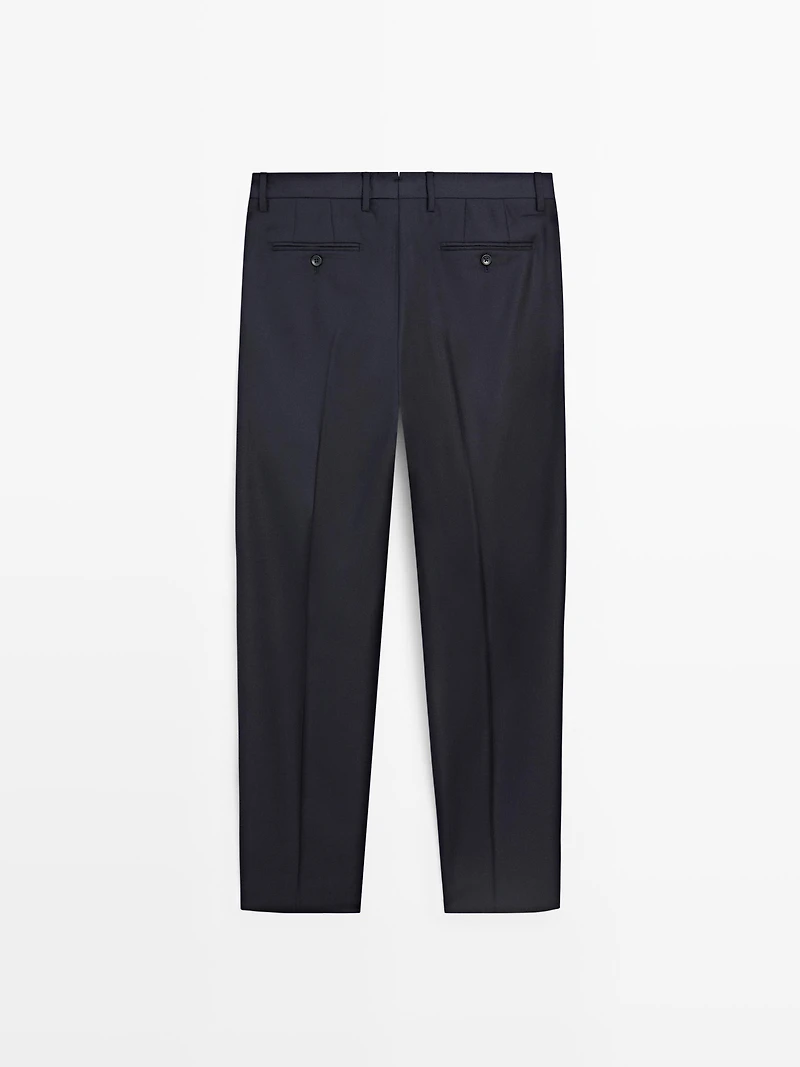 Cool wool suit pants