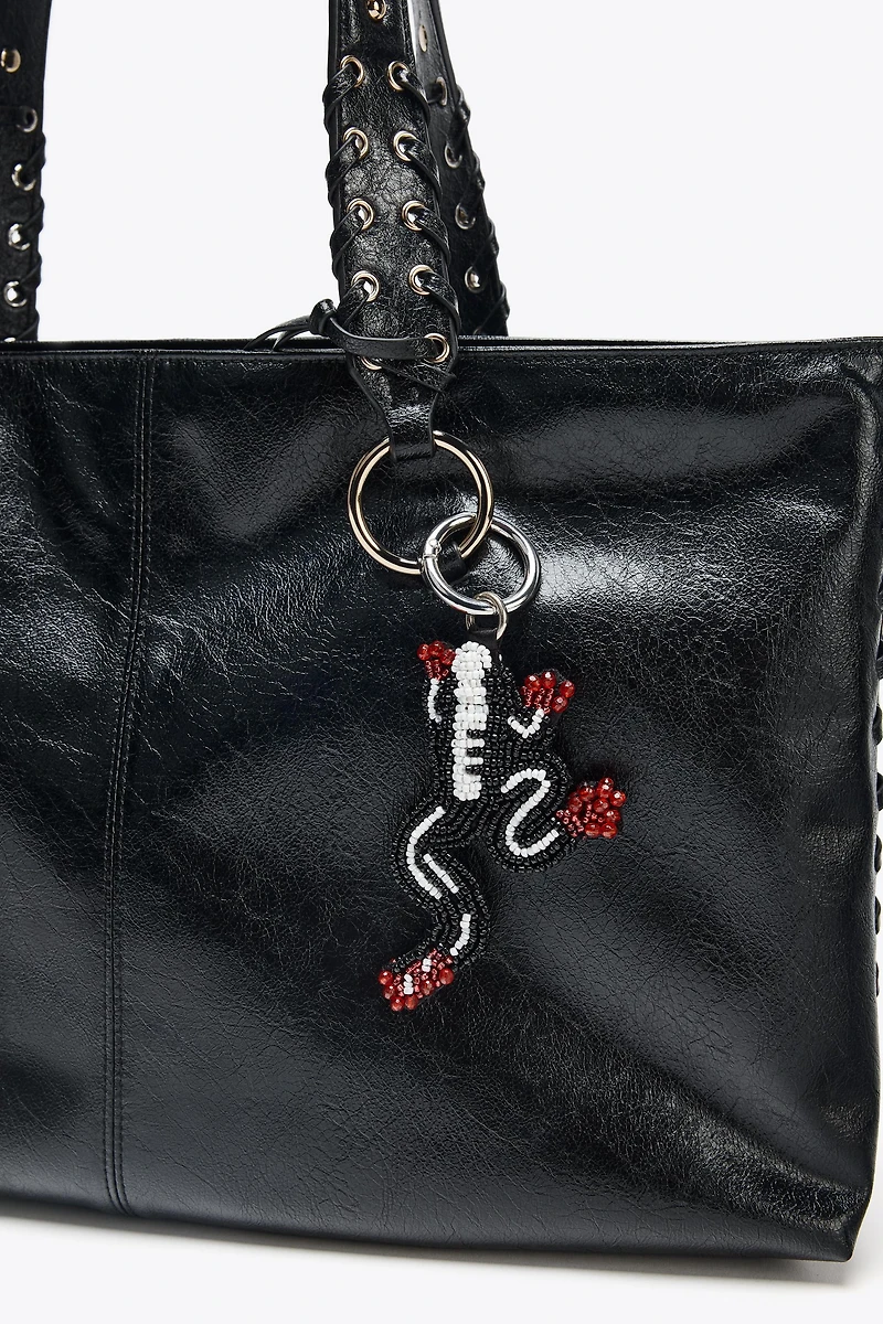 BEADED FROG CHARM