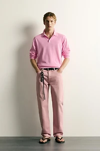 RELAXED FIT KNIT POLO SHIRT