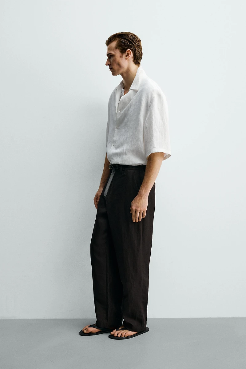 STRIPED JACQUARD BOXY FIT SHIRT