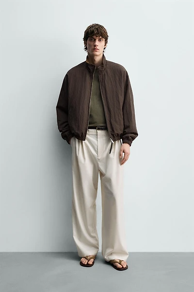 REVERSIBLE FLOWY BOMBER JACKET