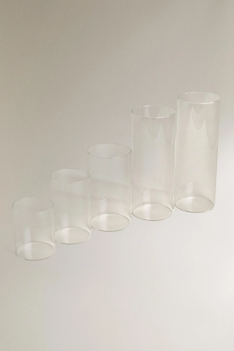 BOROSILICATE GLASS LANTERN VASE