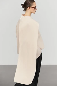 Short coat with scarf detail