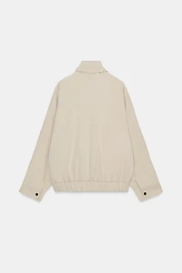 OVERSIZED HIGH-COLLAR BOMBER JACKET