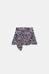 ASYMMETRIC PRINTED SKORT