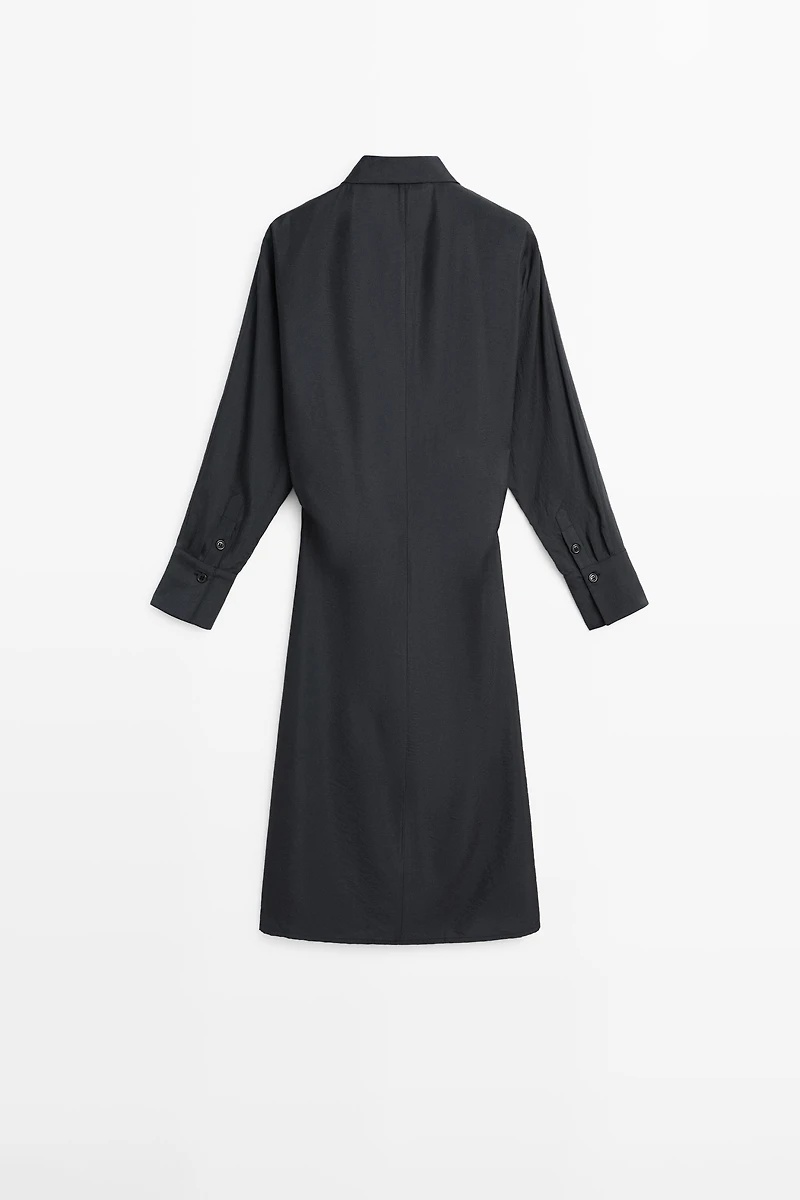 Midi dress with draped detail