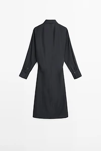 Midi dress with draped detail