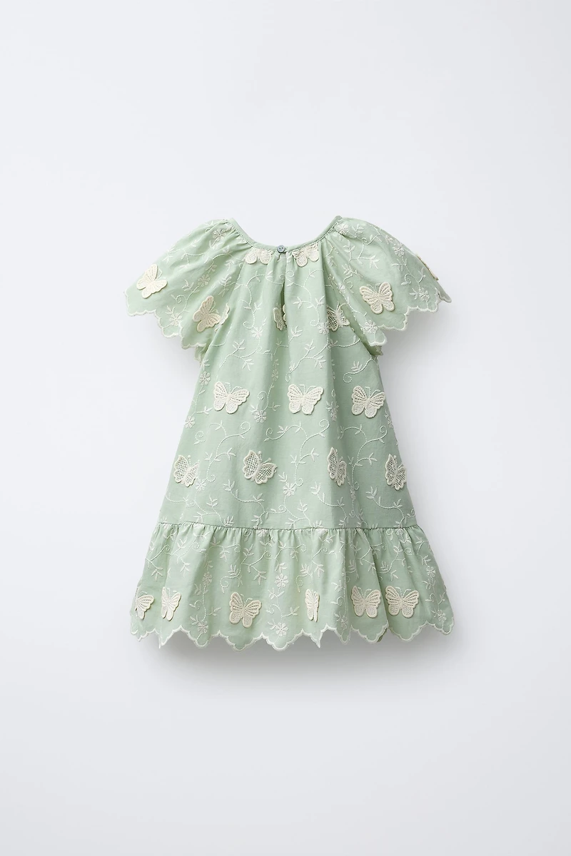 ROBE PAPILLONS BRODÉS
