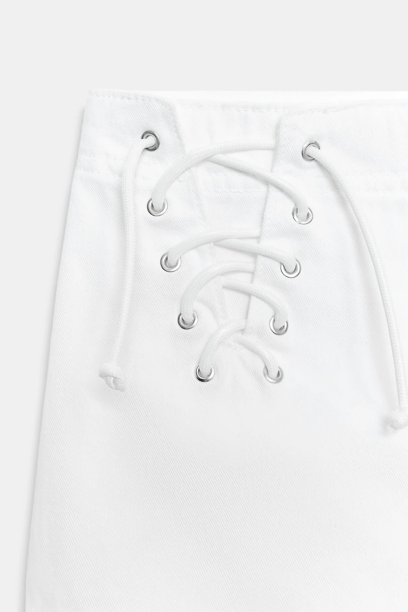 MINI SHORTS WITH CRISS-CROSS LACING