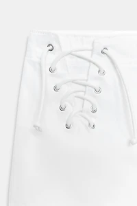 MINI SHORTS WITH CRISS-CROSS LACING