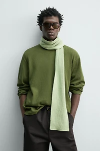 ÉCHARPE EN MAILLE AVEC MÉLANGE DE COTON