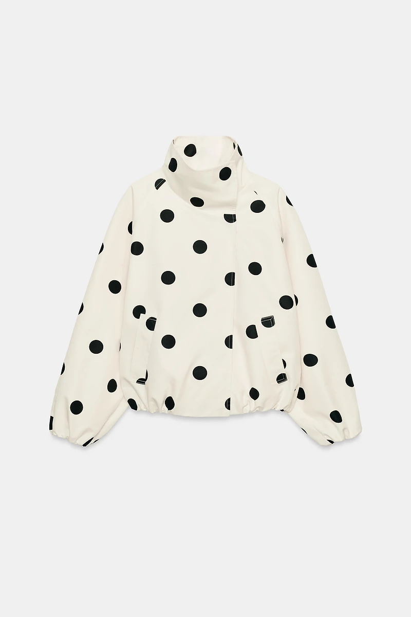 BLOUSON BOMBER À POIS